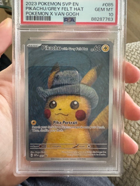 PSA 10 Grey Felt Hat PIkachu (Van Gogh)