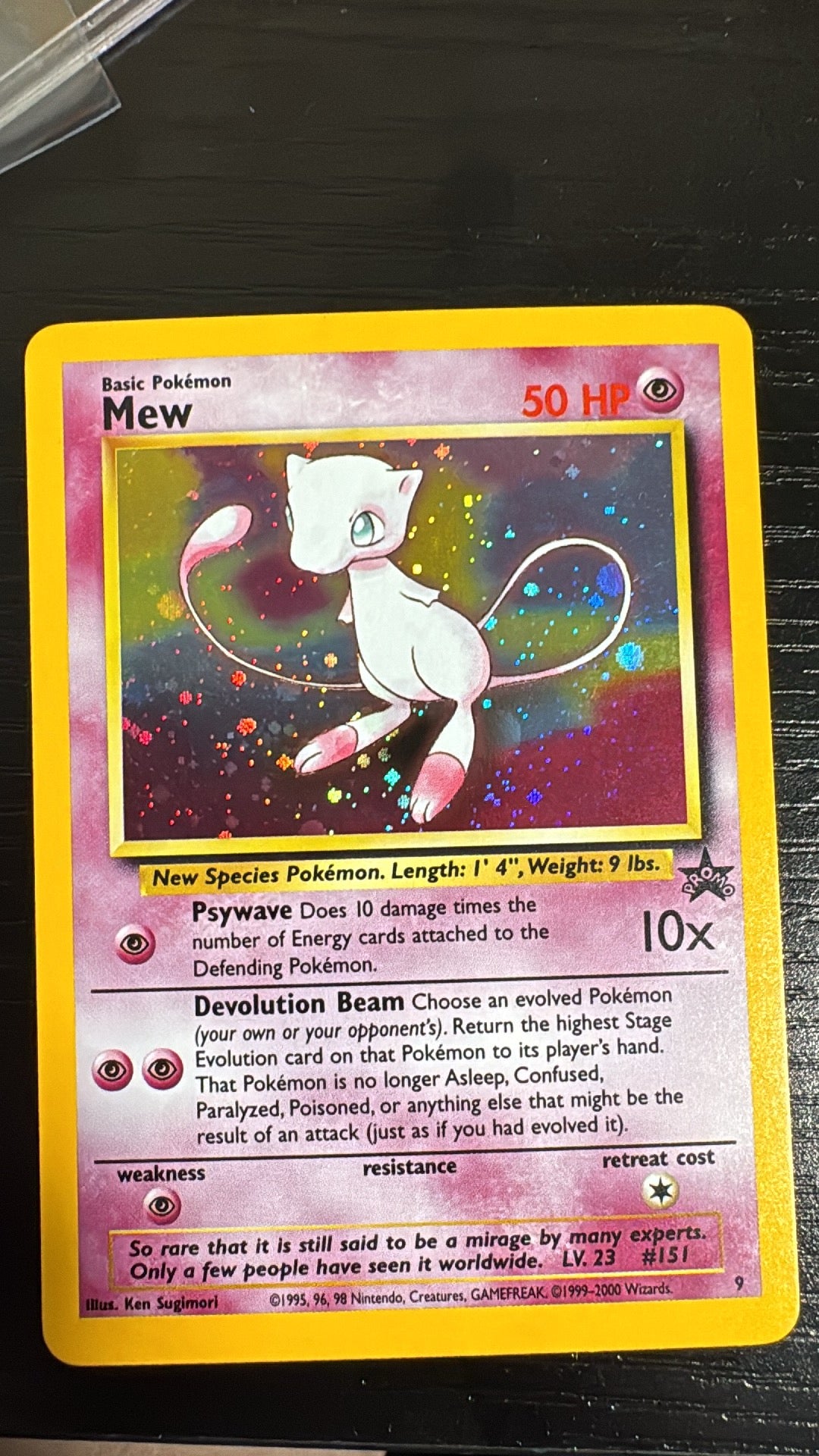 Mew holo WOTC black star promo 9