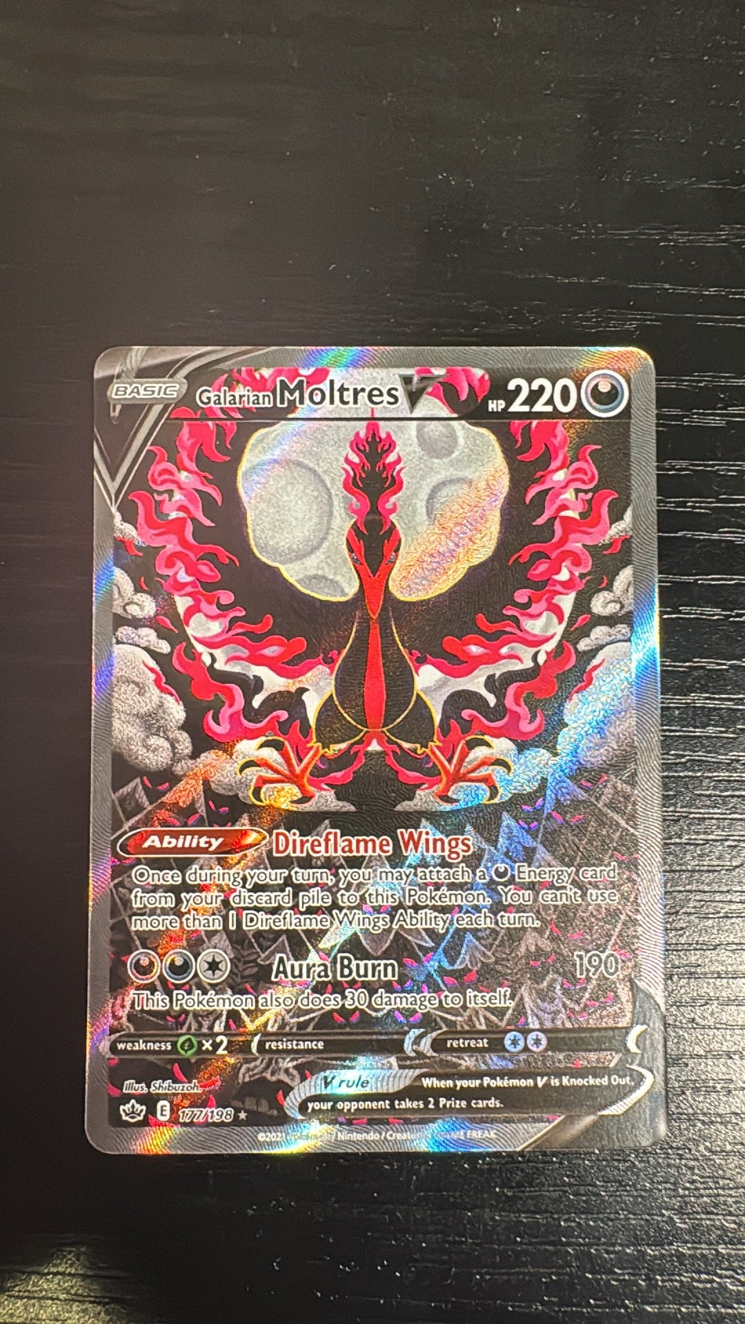 Galarian Moltres V Chilling reign Alt Art 177