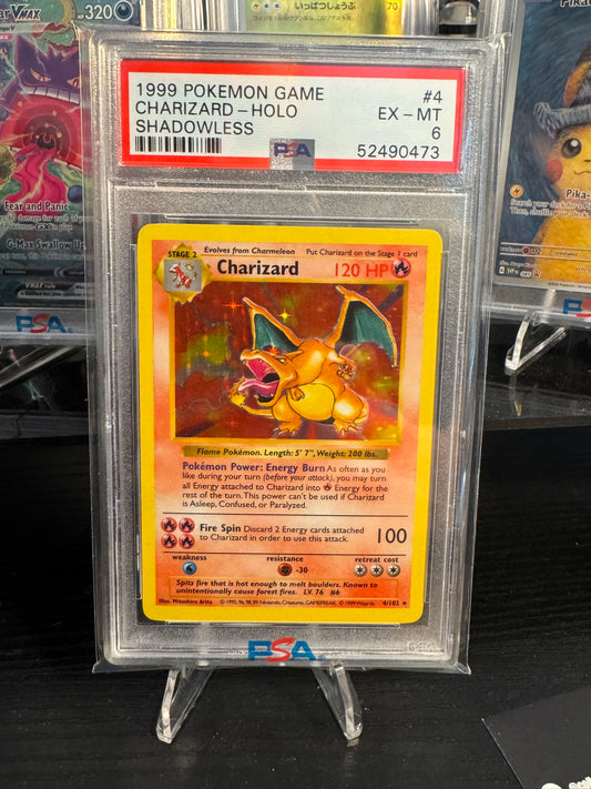 PSA 6 Shadowless Charizard base set