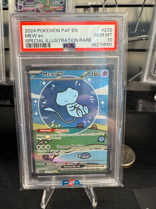 PSA 10 Paldean Fates Mew Ex 232 “bubble mew”