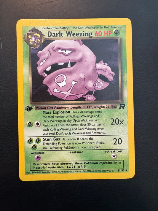 Dark weezing 1st edition team rocket non holo