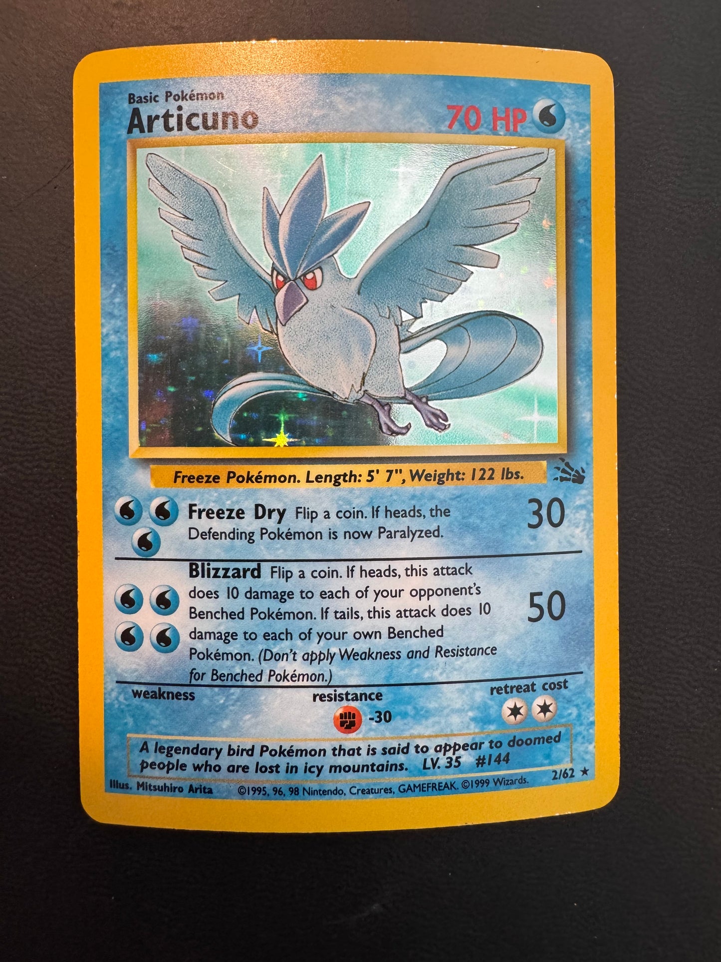 Fossil Articuno holo NM 2/62