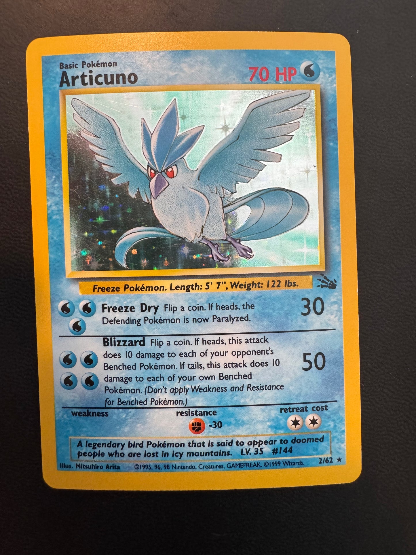 Fossil Articuno holo NM 2/62