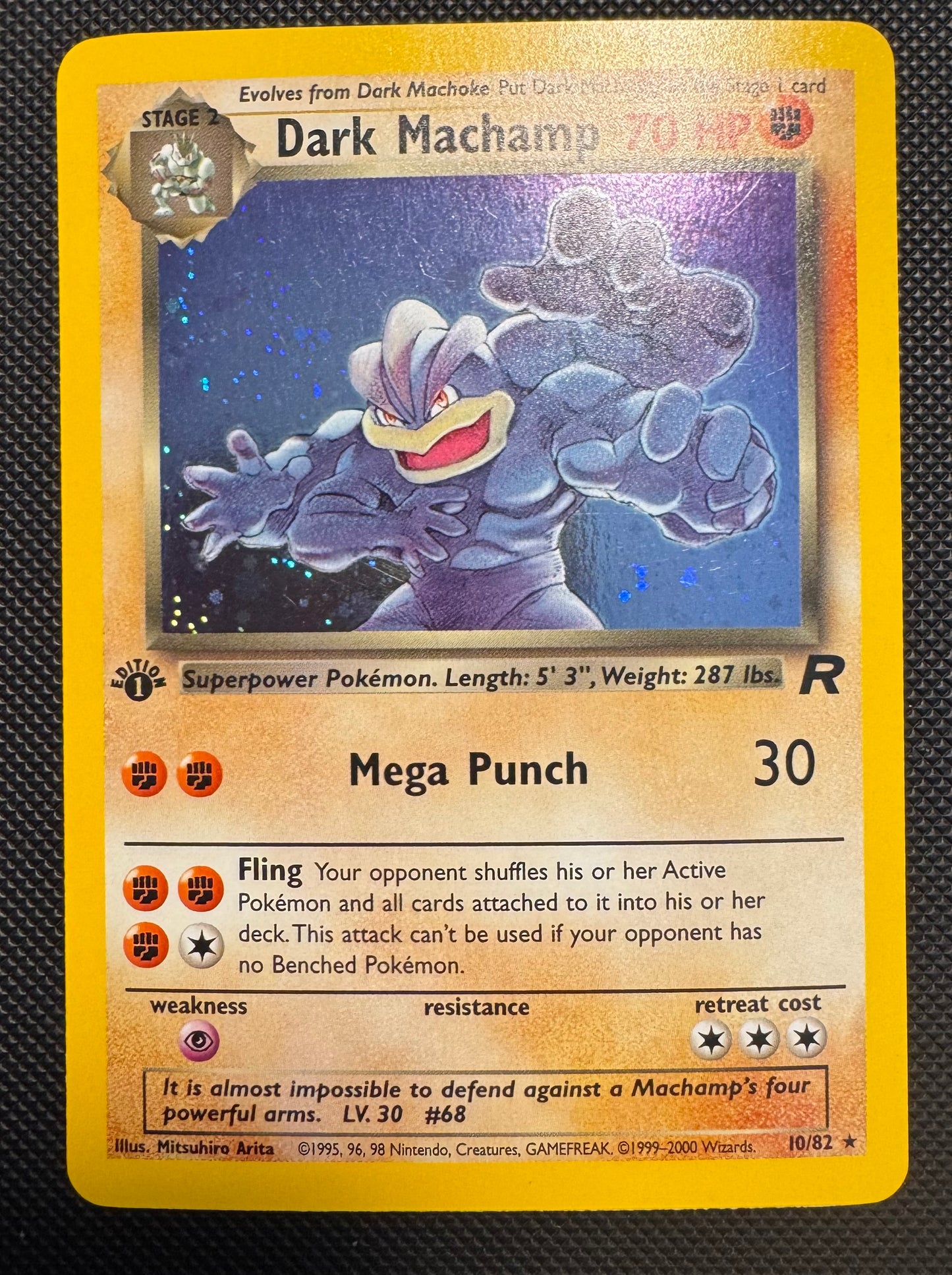 Dark Machamp 1st edition Team Rocket Holo NM/LP