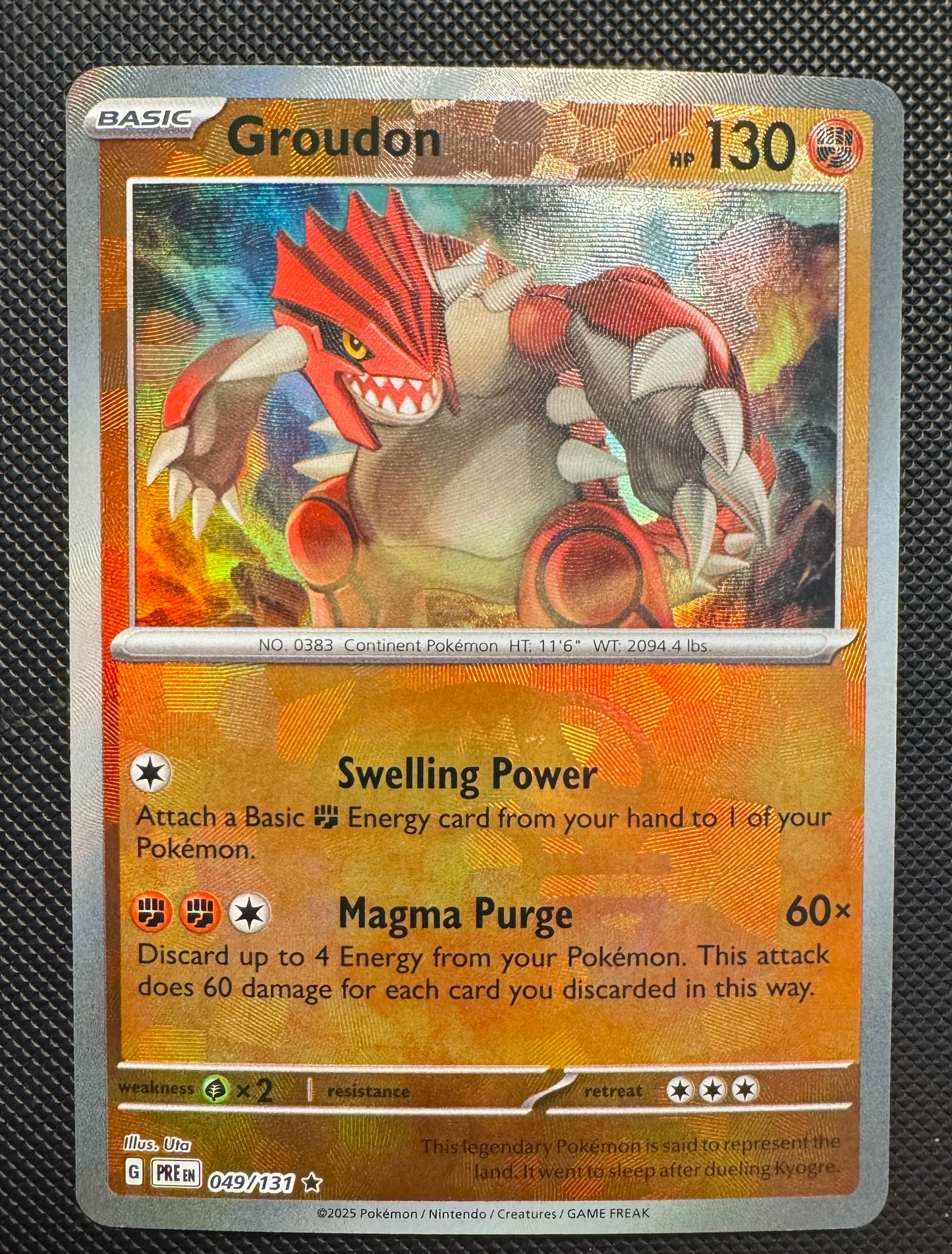 Groudon Prismatic Evolutions Master Ball NM