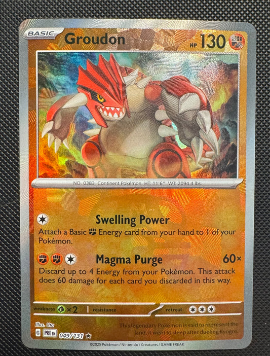 Groudon Prismatic Evolutions Master Ball NM