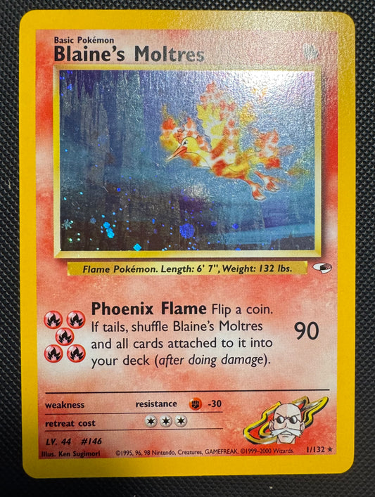 Blaine’s Moltres Gym Heroes Holo NM