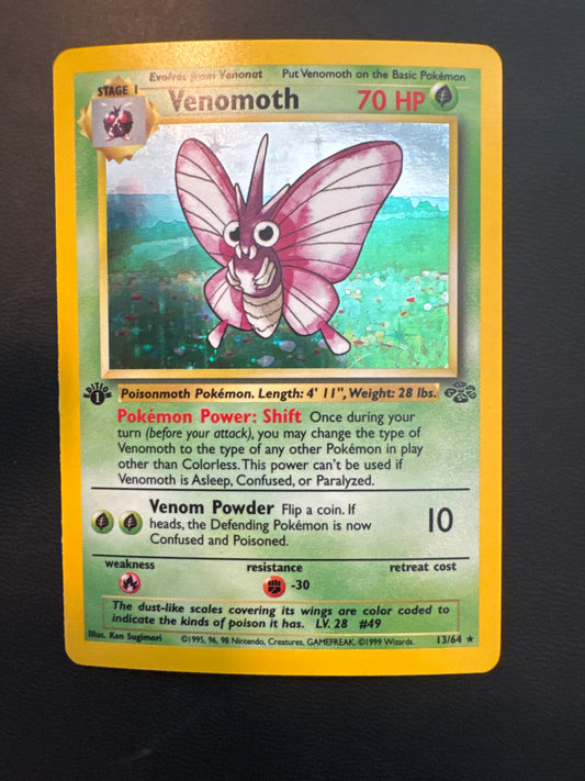 1st edition Jungle Venomoth 13/64 holo LP