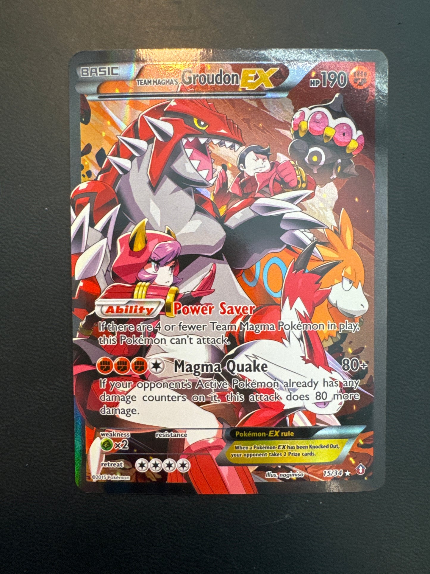 Team Magmas Groudon Ex MP Double Crisis