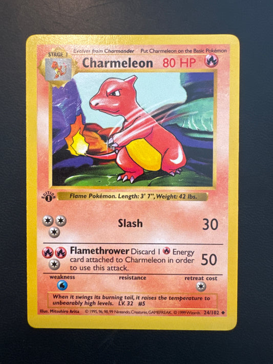 1st edition shadowless base set Charmeleon LP