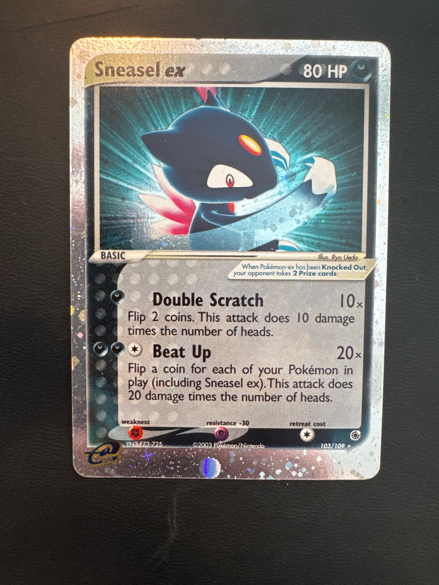 Sneasel Ex Ex Ruby & Sapphire 103/109 LP+