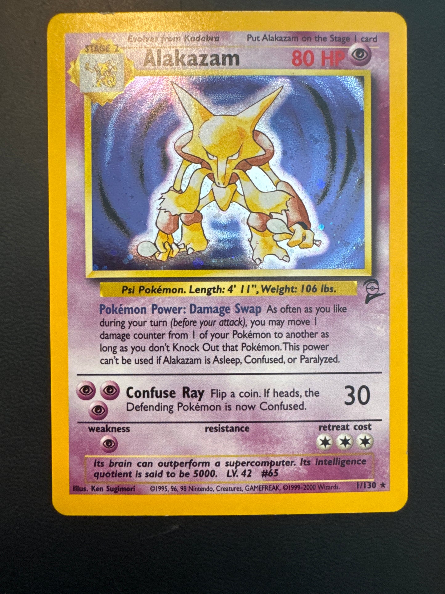 Alakazam base set 2 NM HOLO 1/130