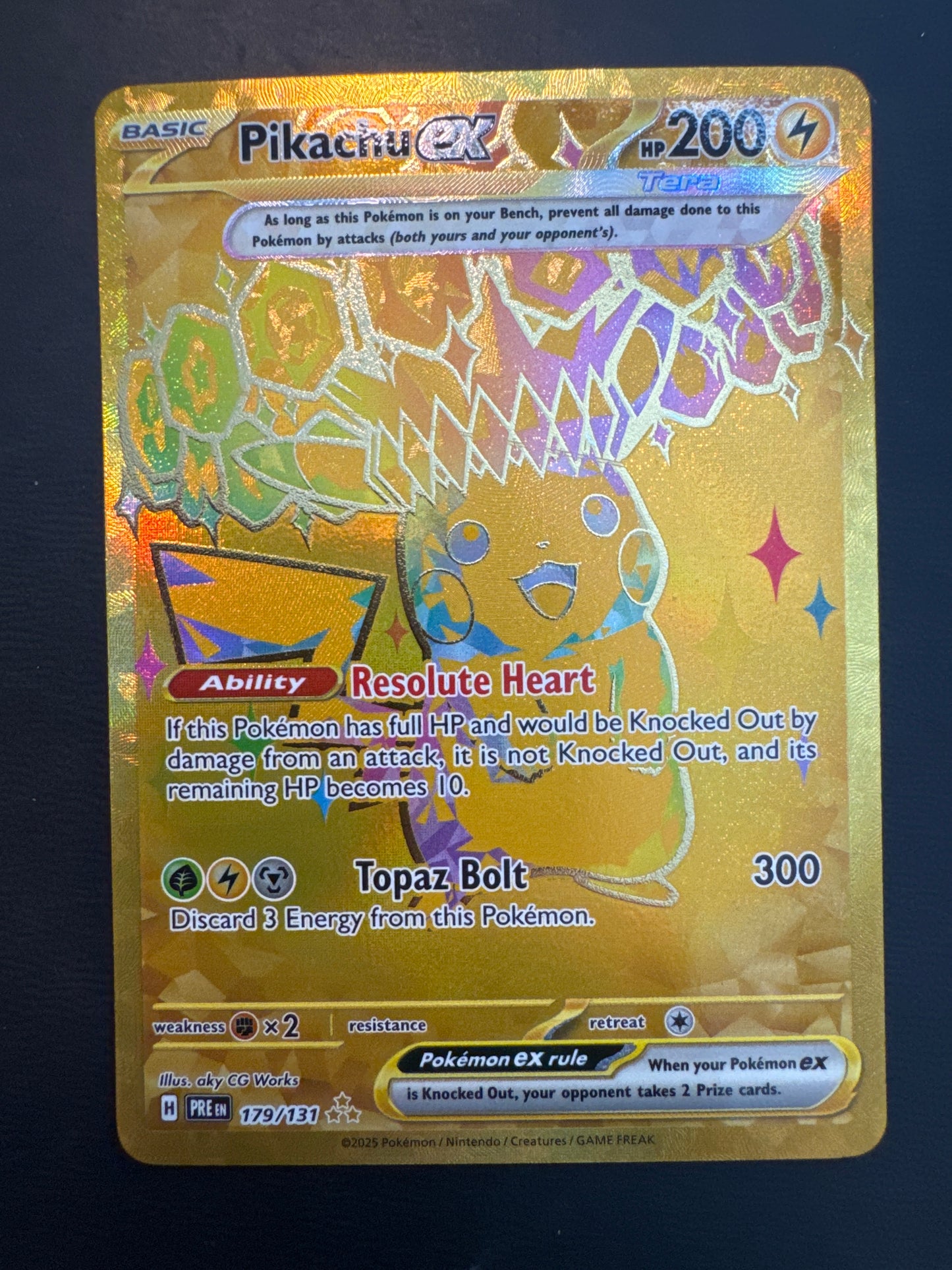 Prismatic evolutions Pikachu Ex 179/131 NM